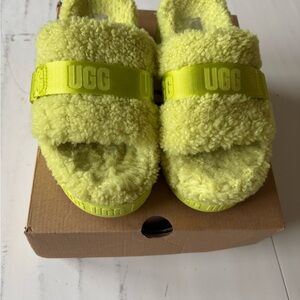 UGG Women’s Bright Yellow Fluffita Slippers